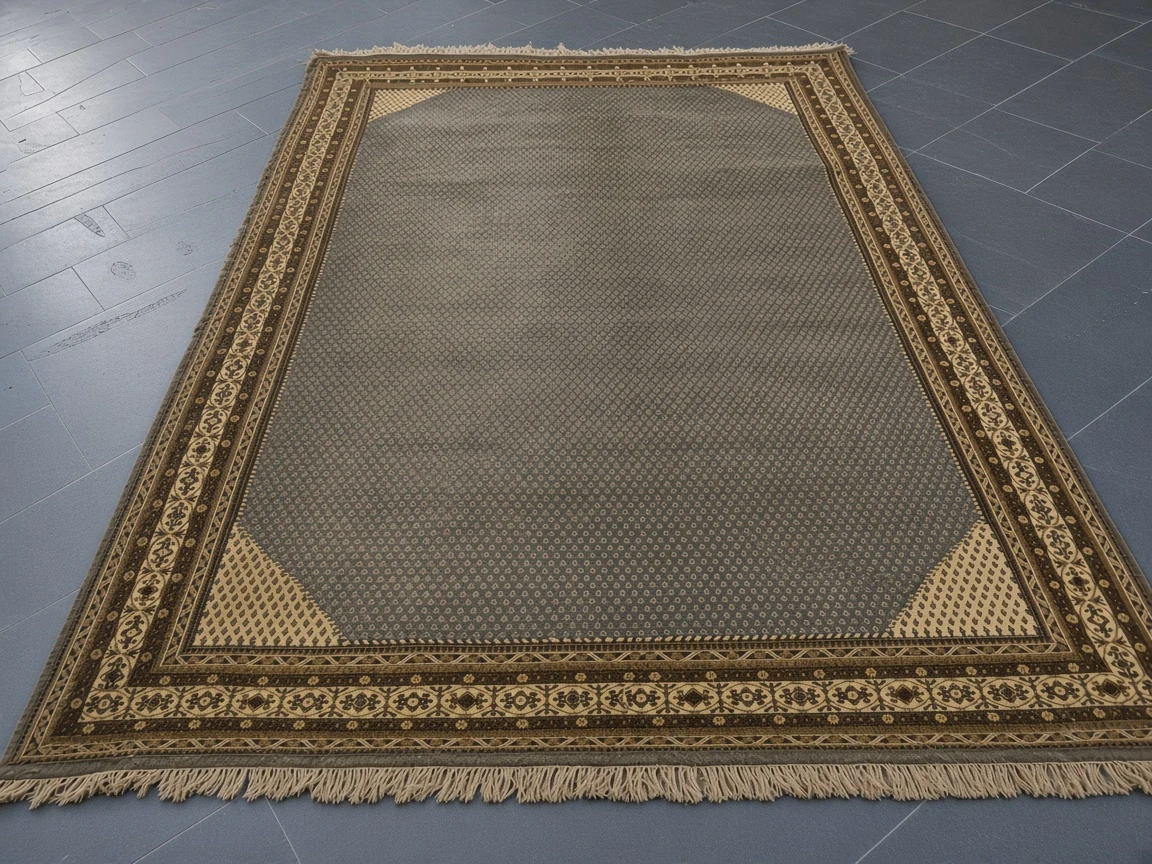 The same rug after a Cucius clean, with a groomed pile